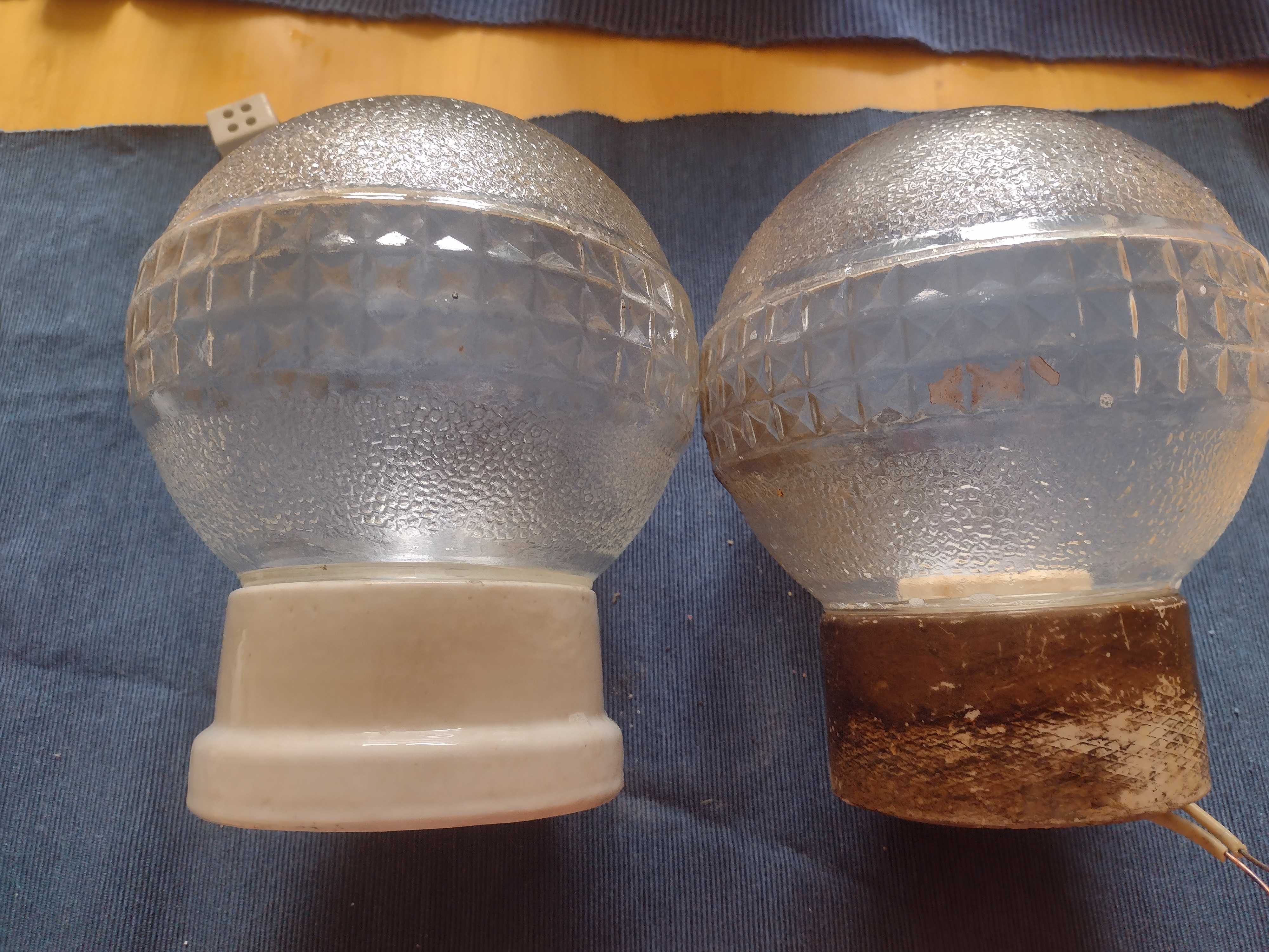 Lampy, szklane, ceramiczne, przemysłowe PRL