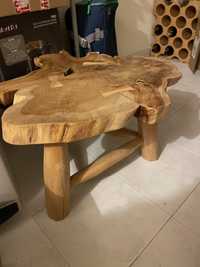Mesa de centro rustica madeira maciça