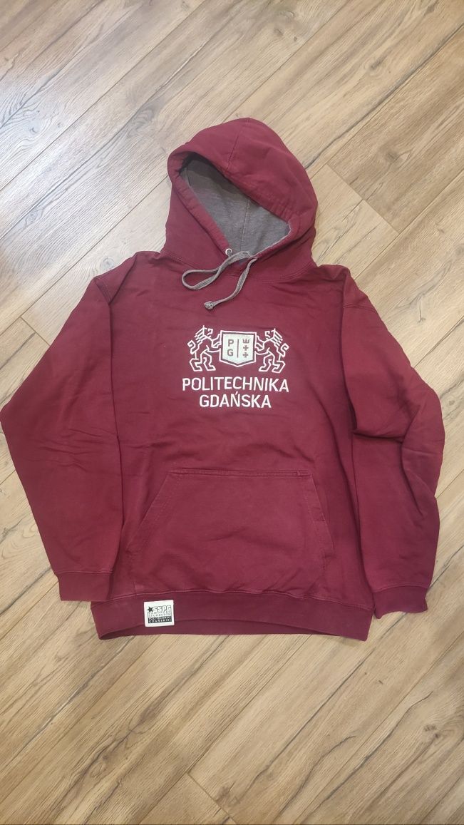 Bluza Politechnika Gdańska unisex rozmiar L burgundowa