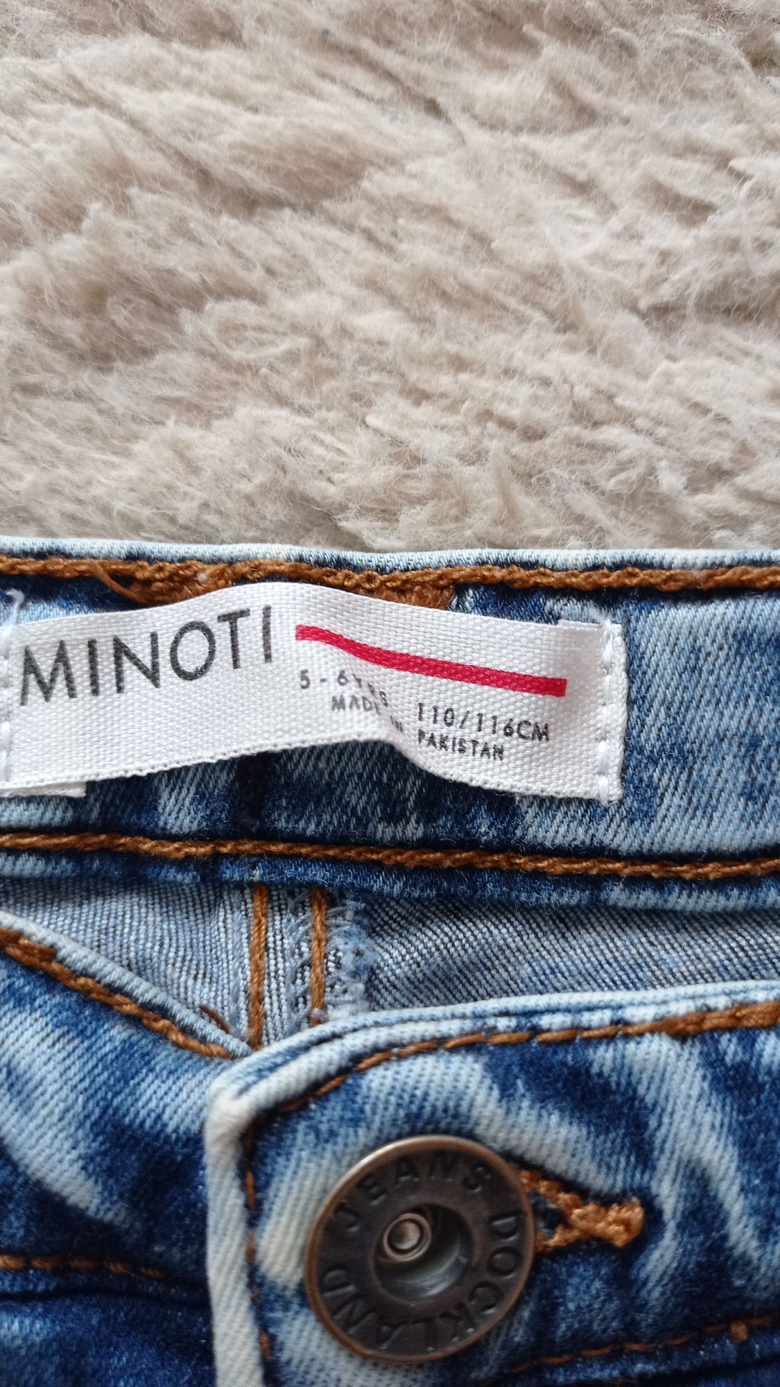 Spodenki jeansowe dziewczęce, rozmiar 110/116