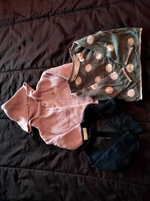 8 lotes de roupa de menina 1-2 anos