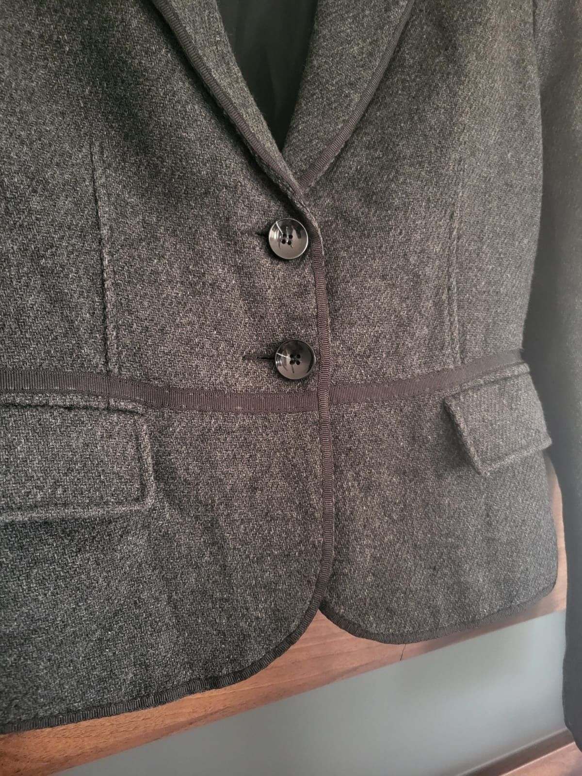 Jake*s M 38 elegancka marynarka żakiet wełniana grafitowa