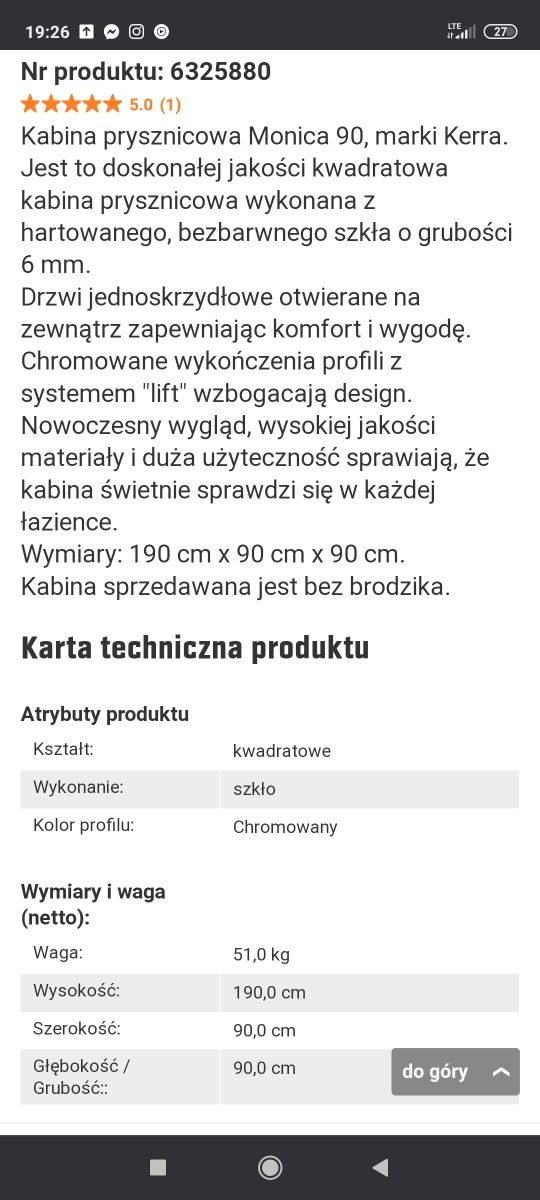 Kabina prysznicowa