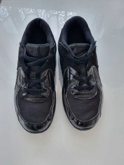 Nike Air Max czarne skórzane sneakersy dziecięce rozm 34