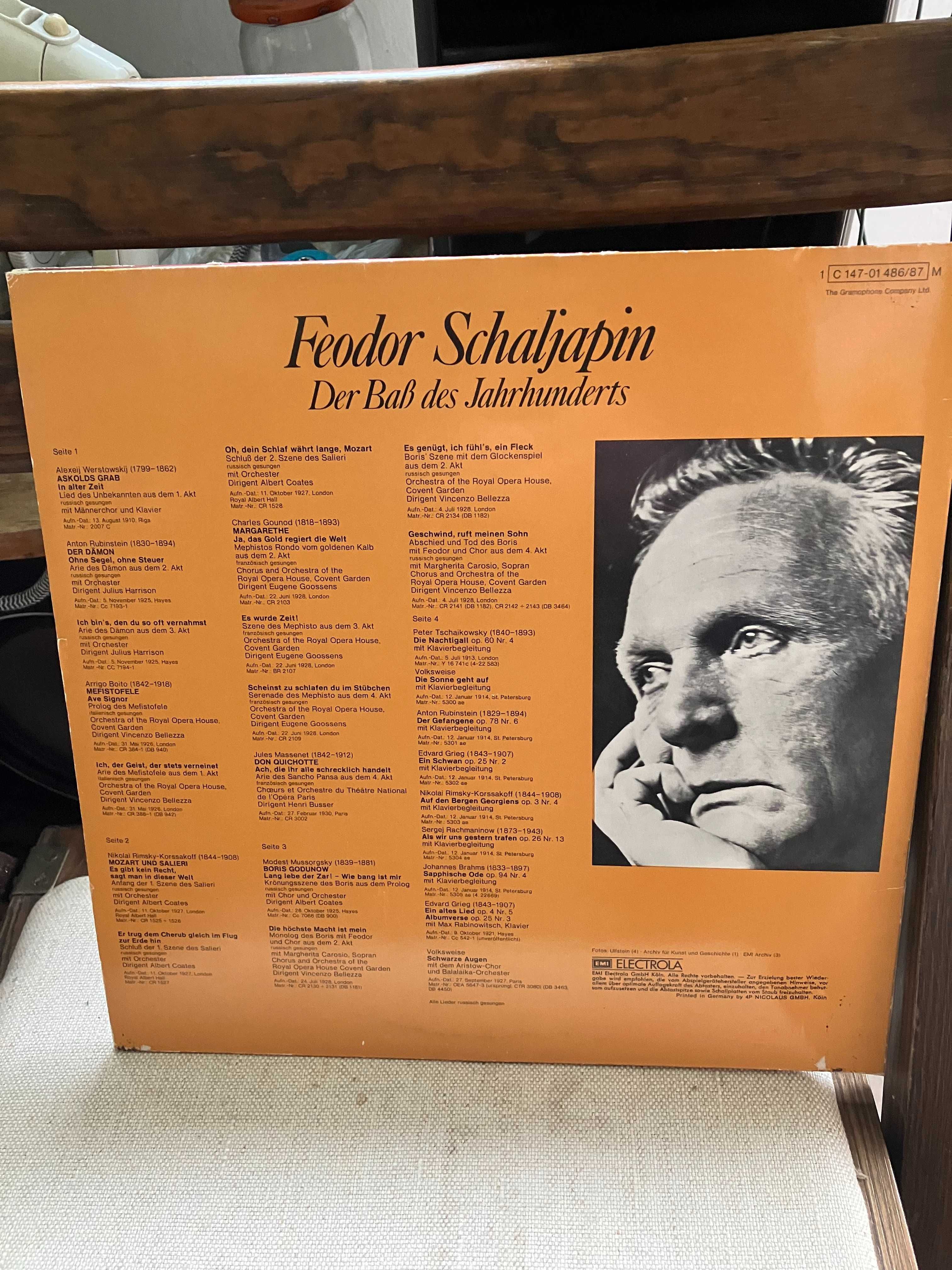 Winyl/album  Feodor Schaljapin "Der Bas des Jahrhunderts" mint