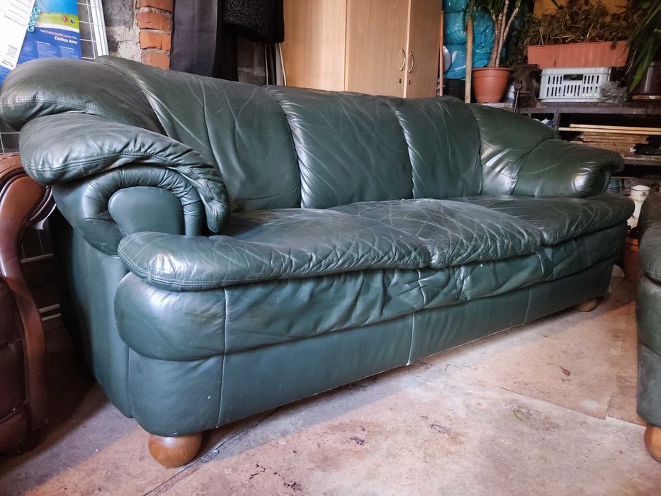 Komplet skórzany 3+1 skóra naturalna, sofa, kanapa, fotel