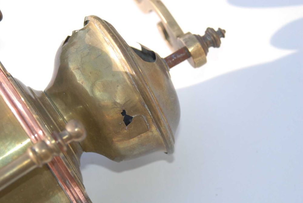 Stary młynek mosiężny Aet Deco antyk 20/30 lata