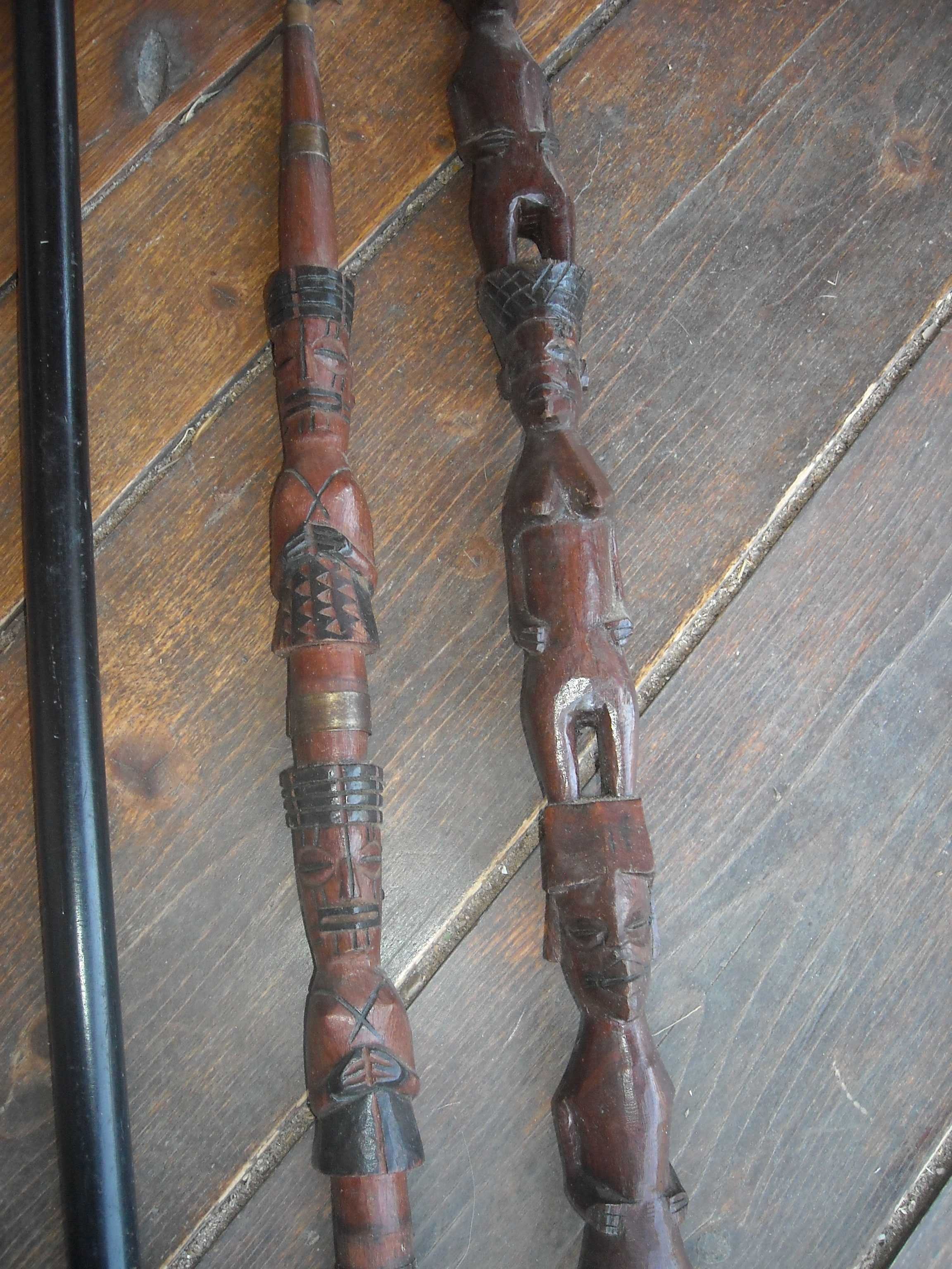 Lanças africanas antigas vintage madeira exotica