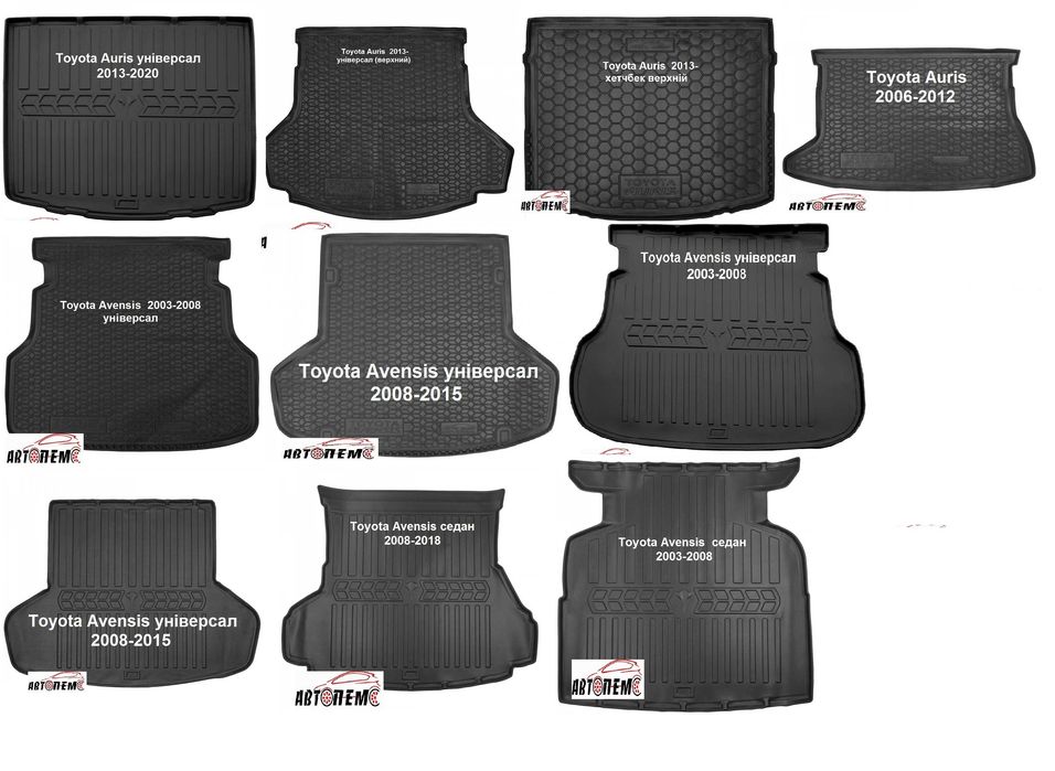 Коврик в багажник Toyota тойота Yaris Avensis Aygo bZ3 bZ3X bZ4X C-HR