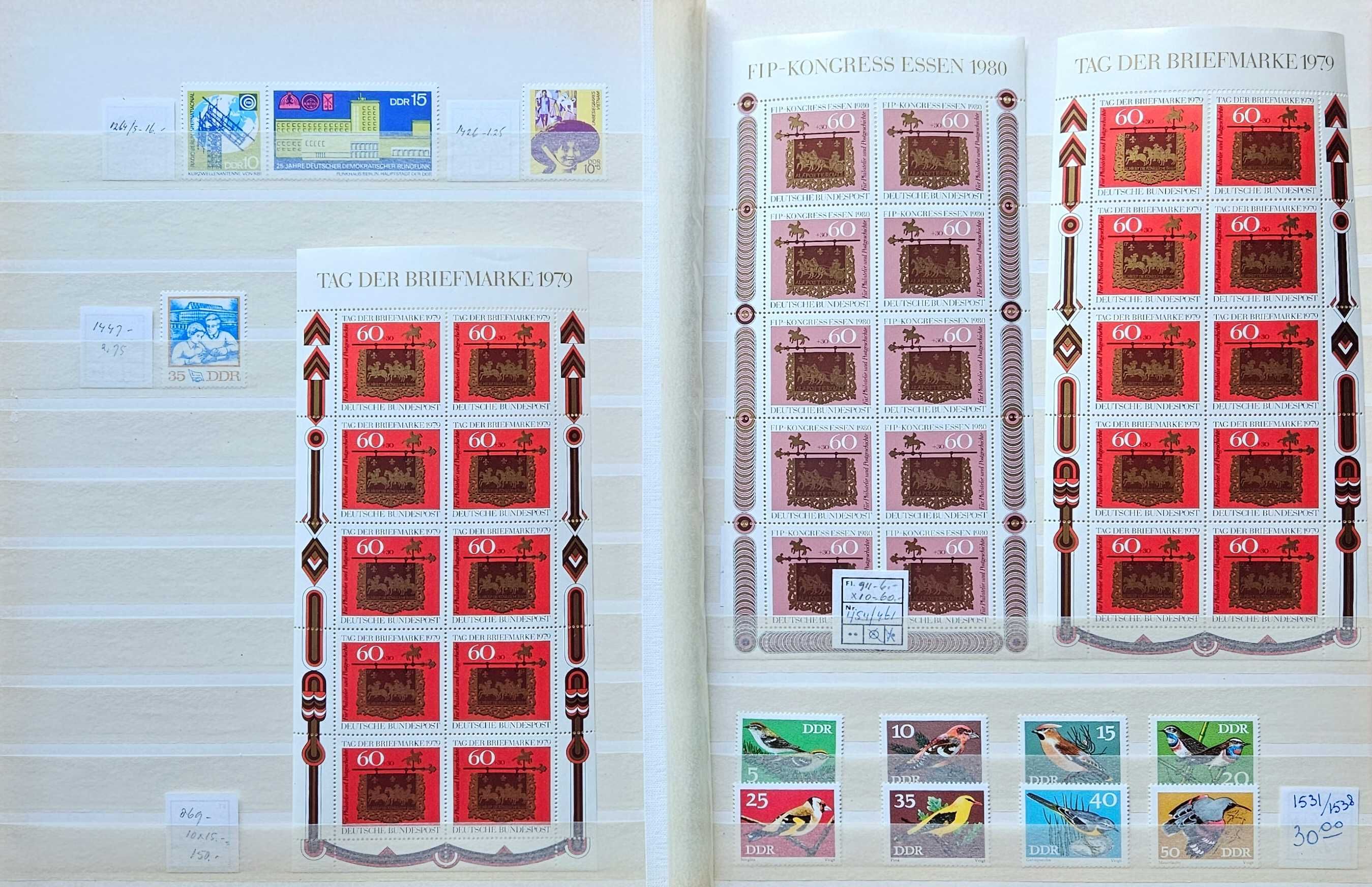Klaser ze Znaczkami Niemcy dr brd ddr Berlin Deutsche Bundespost