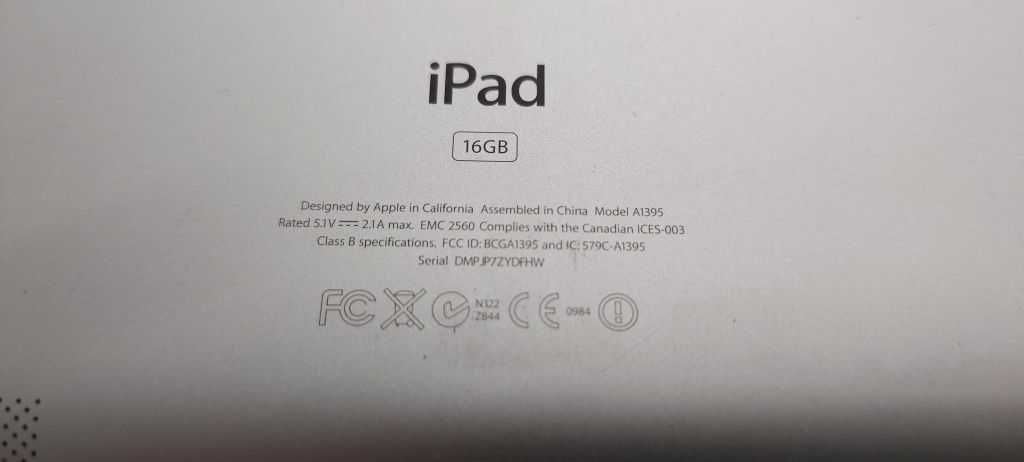 Tablet Apple iPad A1395 16gb