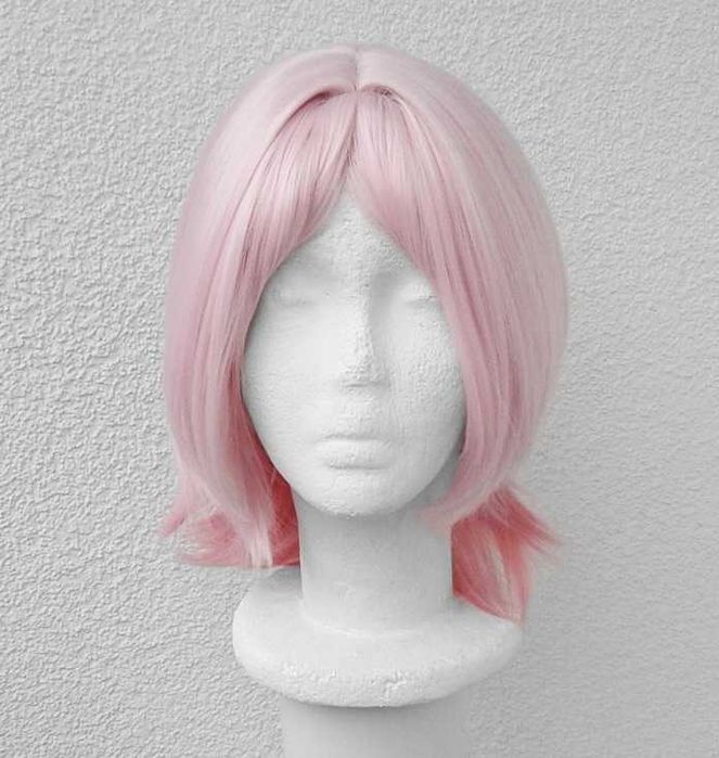 Różowa peruka krótka ombre Dahlia Genshin Impact cosplay różowy wig