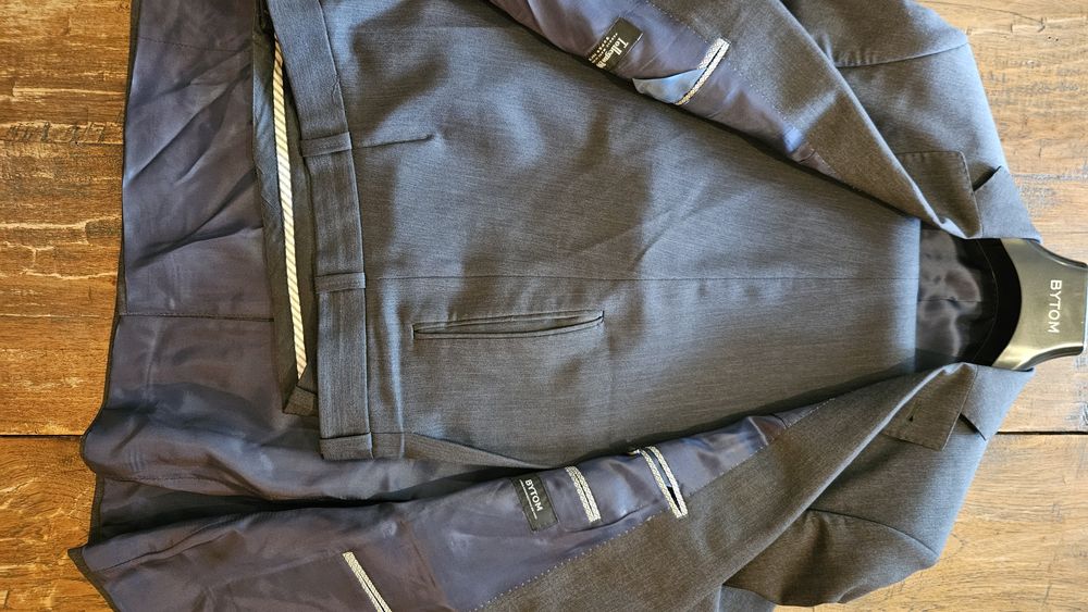 Nowy Garnitur Marynarka Bytom rozmiar L 188/100/88 klasyczny szary