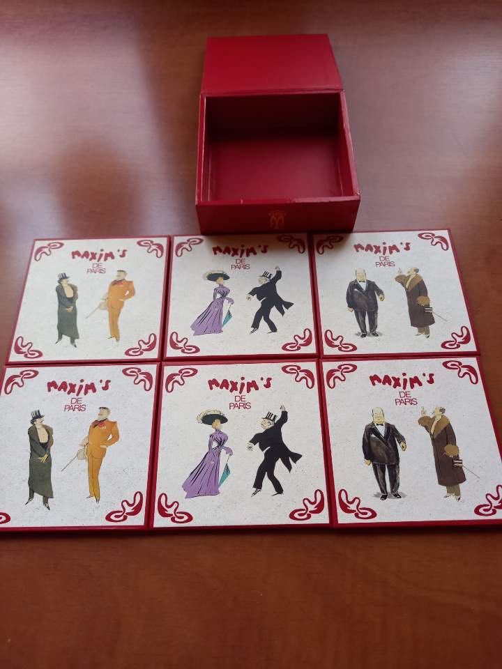 Podkładki pod kubki Maxim's, 6 sztuk w pudełku