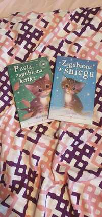 "Zagubiona w śniegu" i "Pusia zagubiona kotka" książki dla dzieci