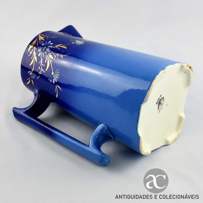 Jarro / Caneca Faiança pintada à mão, Sarreguemines (1868 a 1919)