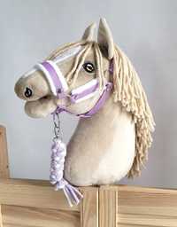 Zestaw do Hobby Horse: kantar A3 z białym futerkiem + uwiąz ze sznurka