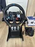 Kierownica Logitech g29 + Drążek zmiany biegów + STELAŻ