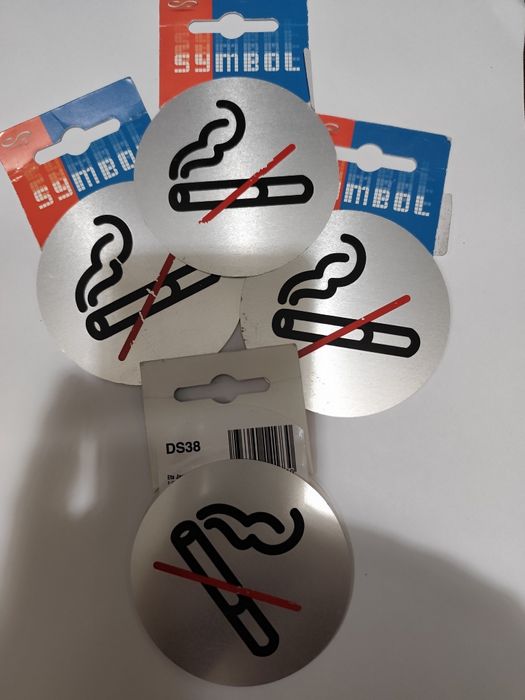 Symbol Emblemat Tarcza Ostrzegawcza 4x Aluminium ( Zakaz Palenia )