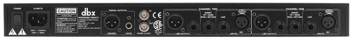 dbx 386 - Pre-amp duplo a Valvulas