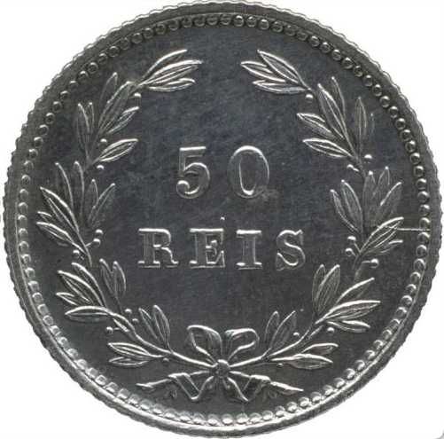 D. Luís I Moeda 50 Reis 1889 -SOBERBA