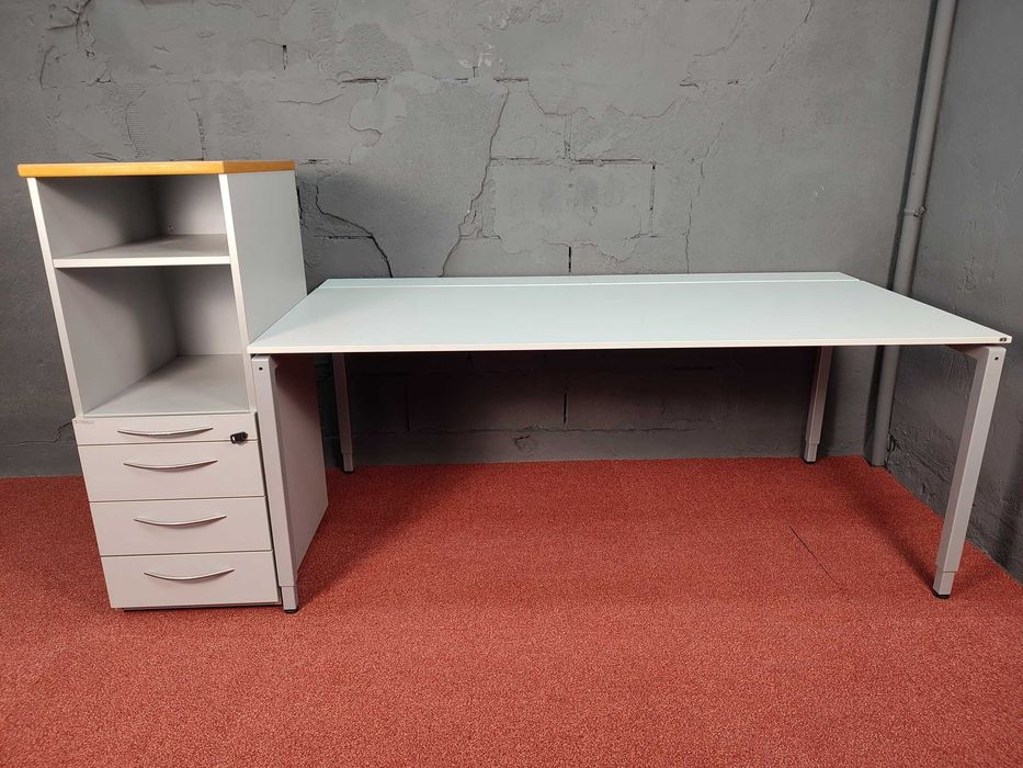 VS biurko + szafka na kółkach zestaw do pracy biurowej home office