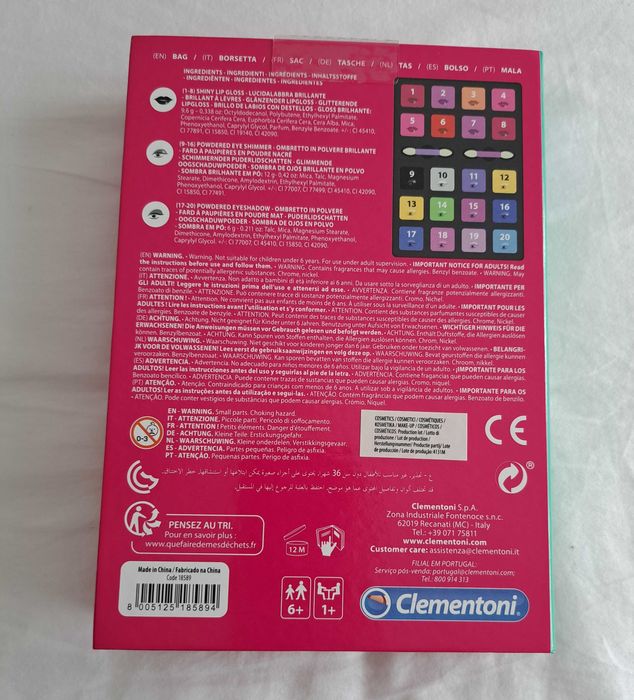 Conjunto de Maquilhagem Clementoni Crazy Chic Beauty Bag