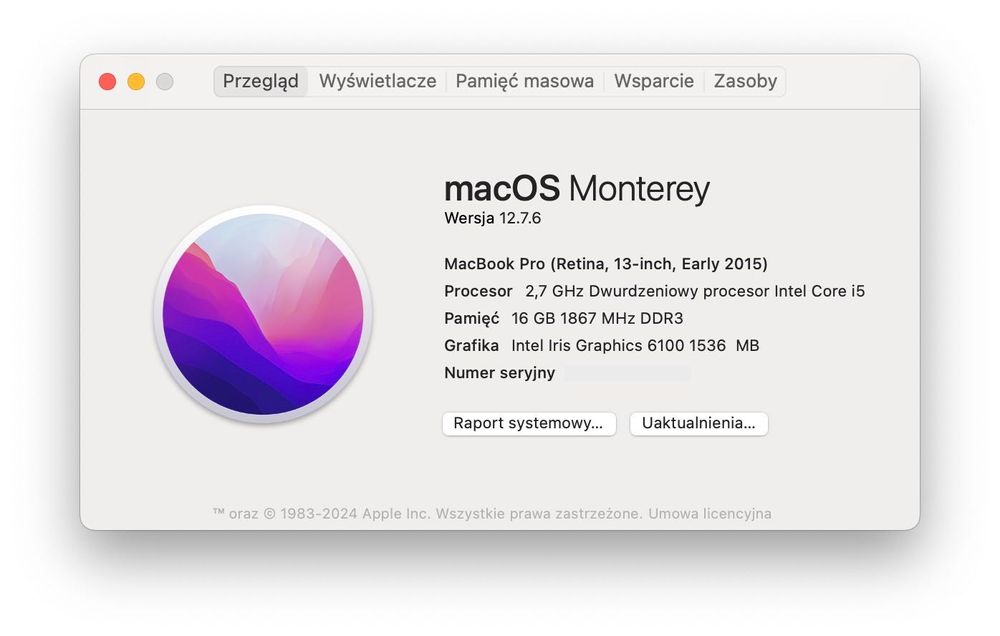 MacBook Pro Retina 13 2015 A1502 16GB / 256GB Komplet Stan idealny