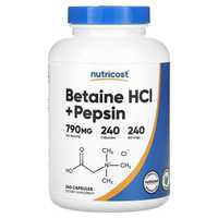 Betaine HCl + Pepsin бетаїн пепсин 240 капсул