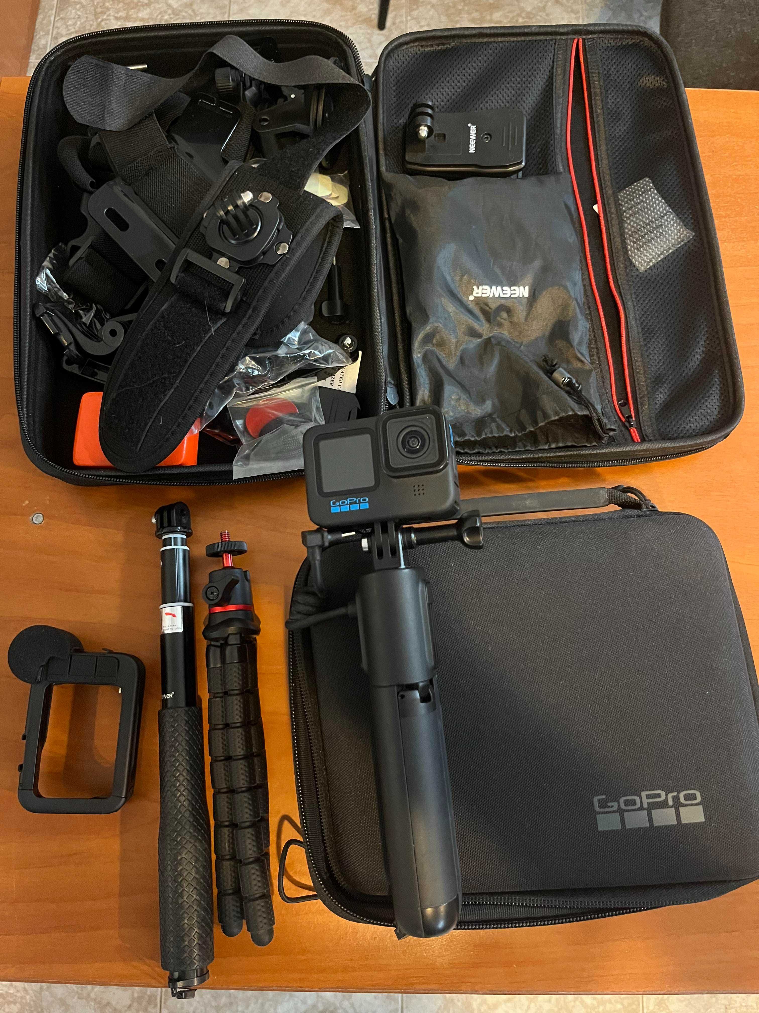 GoPro Hero 11 with Volta grip and various accessories