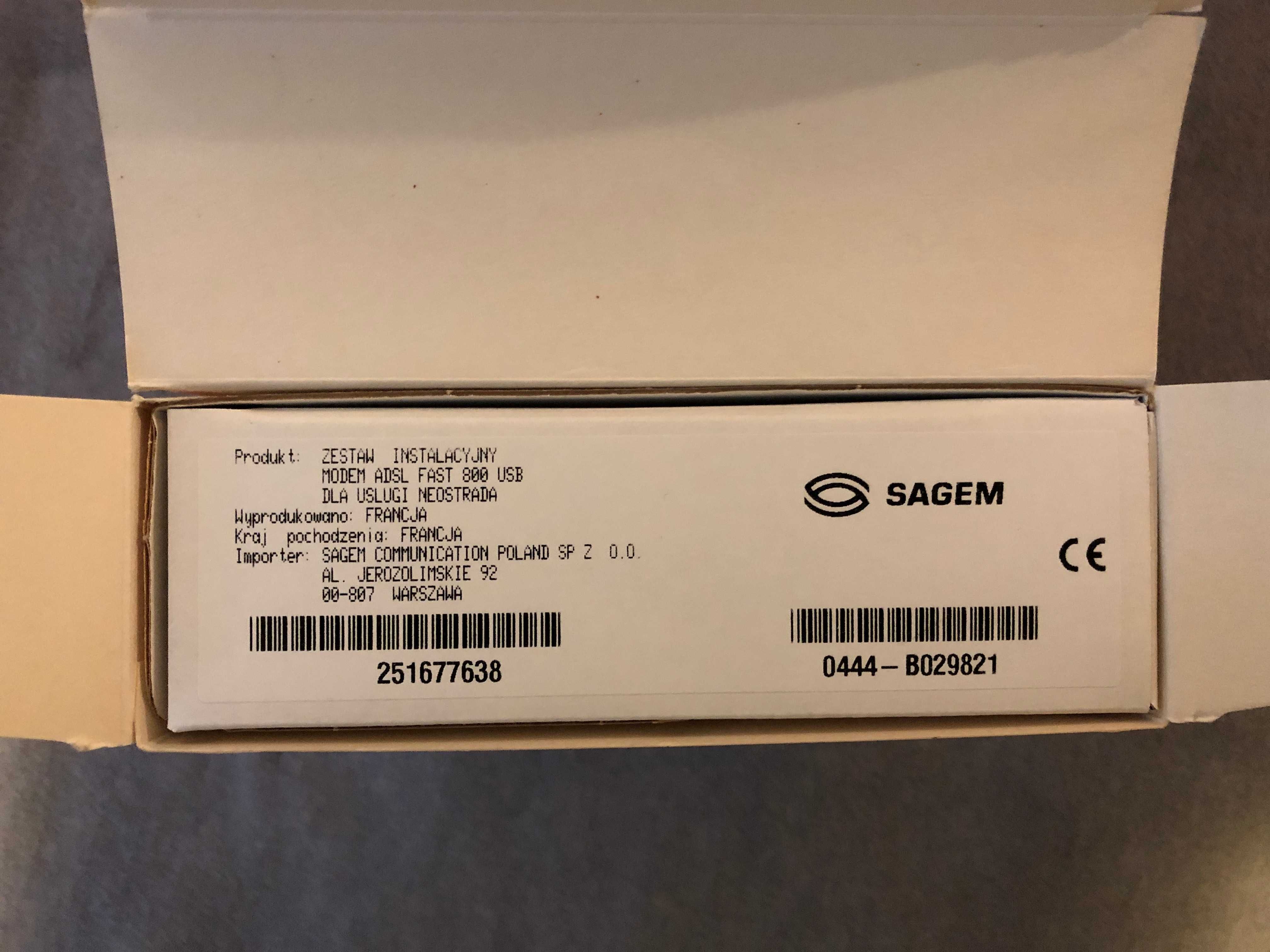 Modem Sagem Fast 800 USB neostrada tp