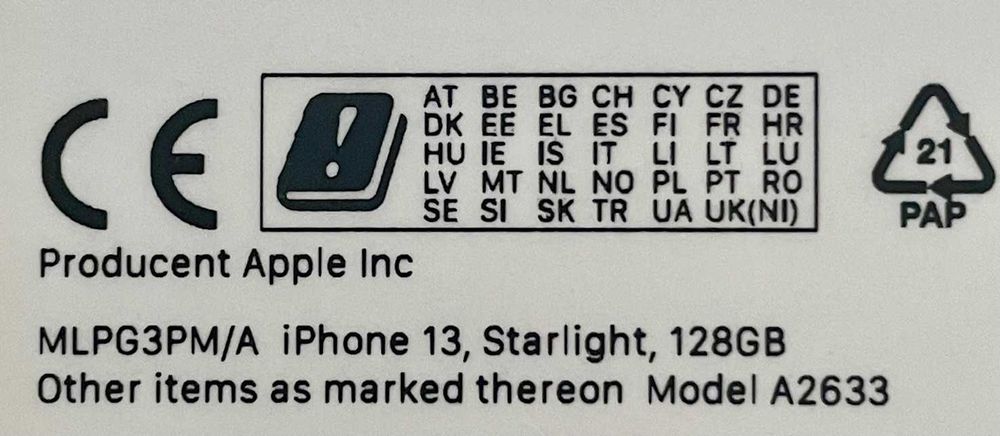 iPhone 13 4Gb 128 GB A2633