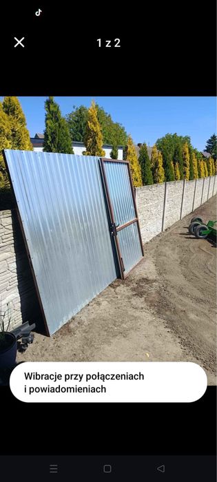 Brama garazowa  z drzwiami wejsciowymi