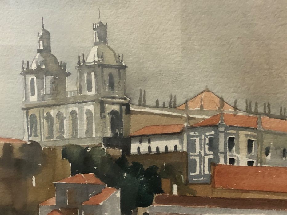 Aguarela de António Neves - Lisboa