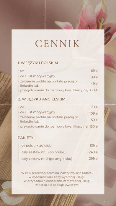 Cv i list motywacyjny. Curriculum vitae polski angielski ukraiński