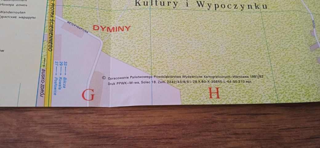 Stara mapa Kielc