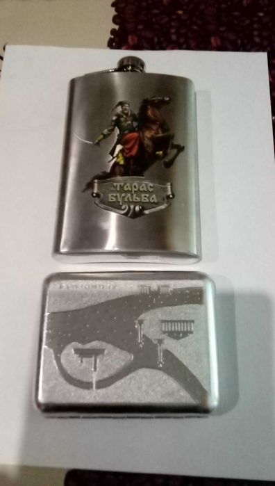 Фляга из нержавеющей стали Hip Flask 270 ml + подарок,  Мужской набор