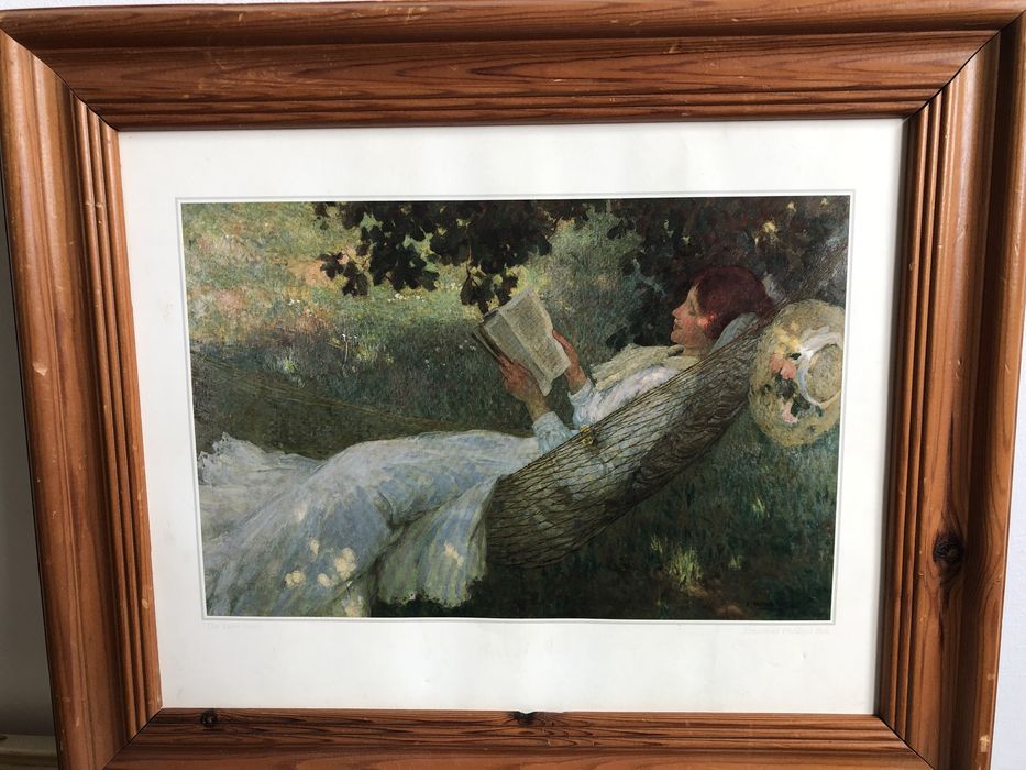 Reprodukcja obrazu „The Love Story” Emanuel Phillips Fox. Rama