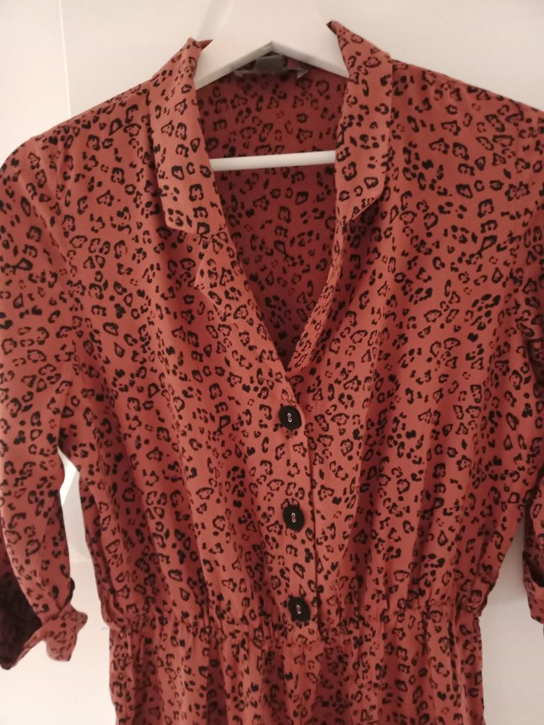 Kombinezon damski M Primark brąz panterka idealny jak nowy