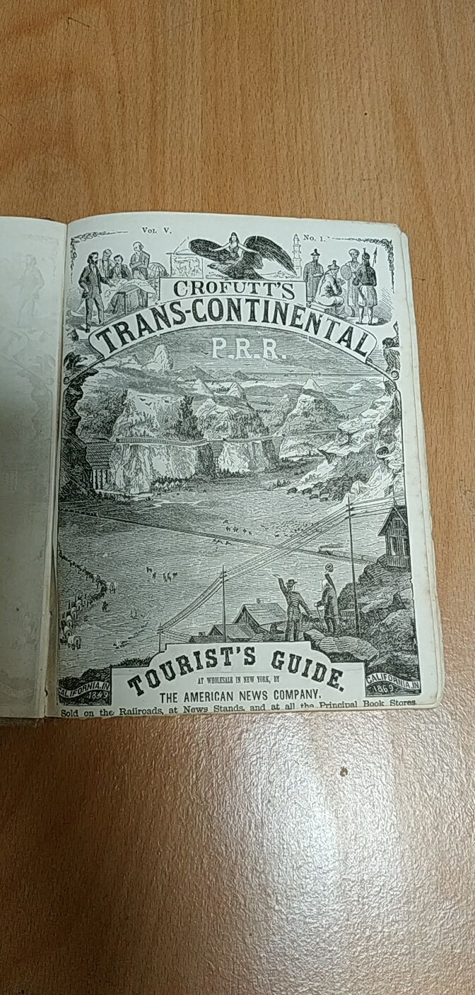 Livro Americano de 1873 Crofutt's Trans-Continental Tourist's Guide