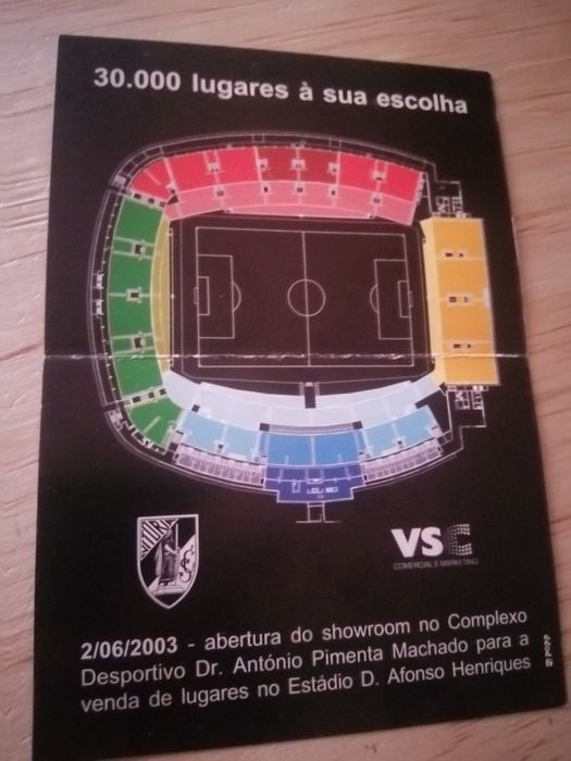 2 Bilhetes | Inauguração Estádio D. Afonso Henriques Guimarães 2003