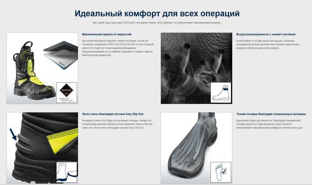 Haix Fire Eagle 42р 28см ботинки пожежника тактичні сапоги берци