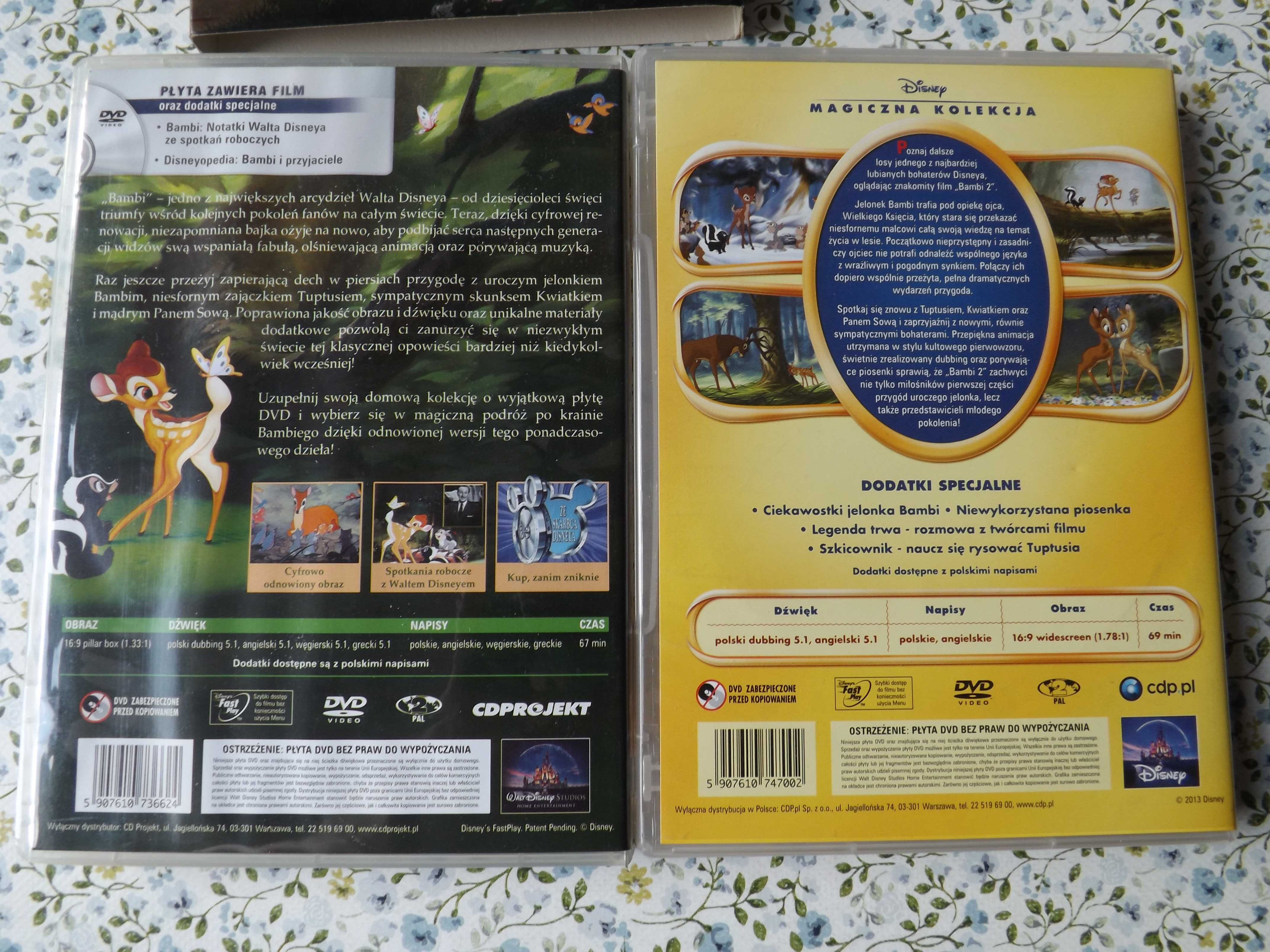 Bambi bajka disney dvd filmy