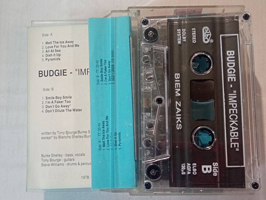 Budgie kasety magnetofonowe 3 tytuły