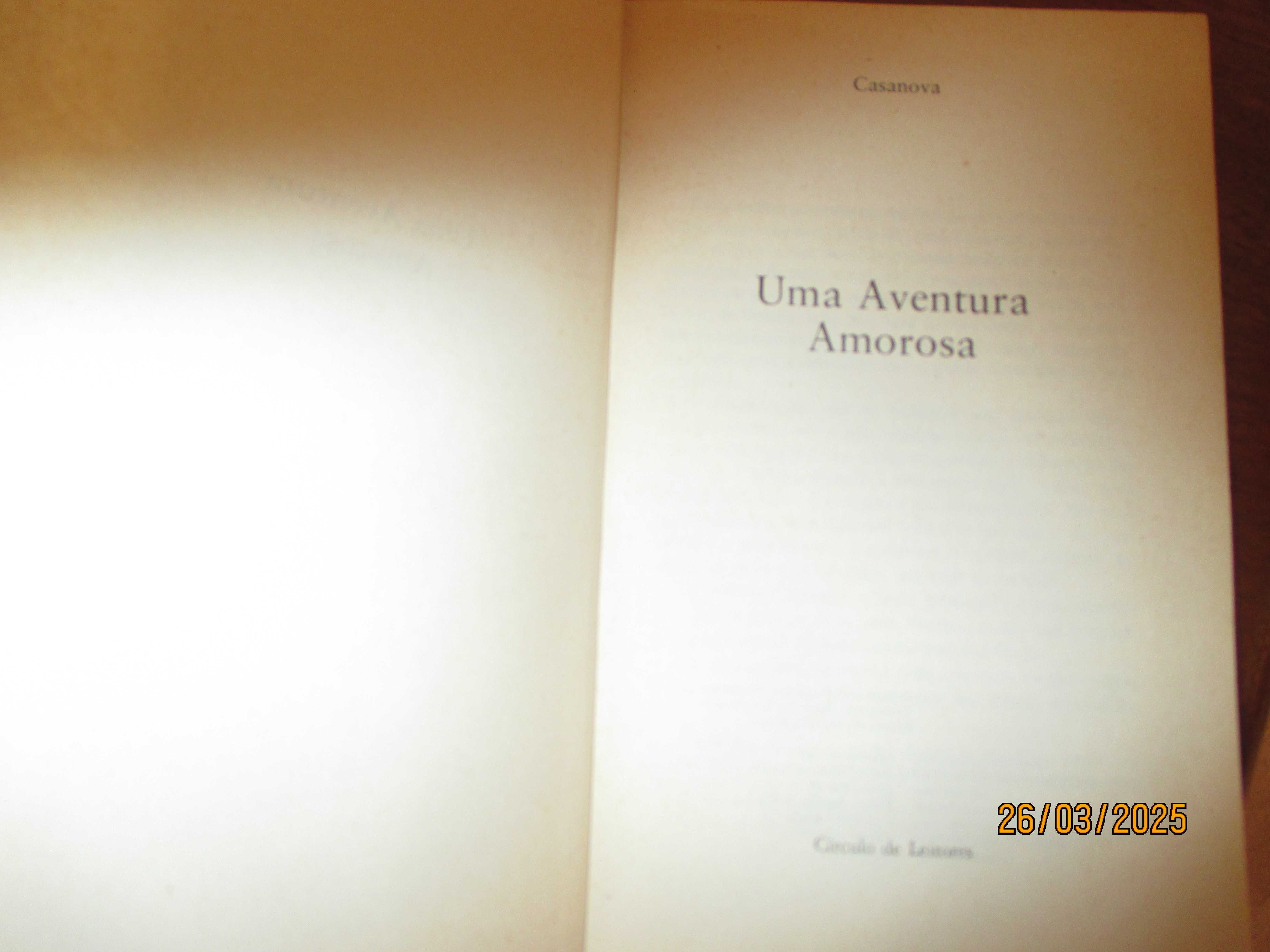 Livro - Uma aventura amorosa de Casanova