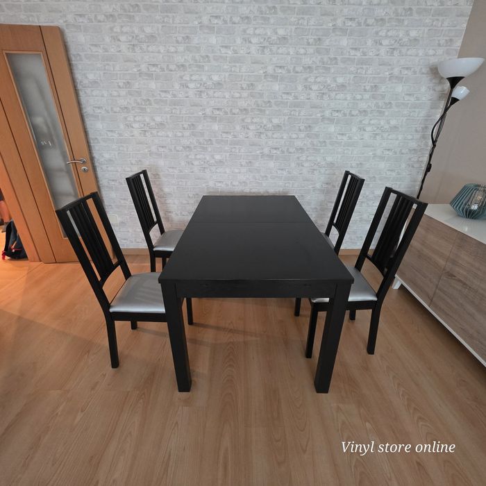 Mesa e 4 cadeiras extensível 140cm/220cm