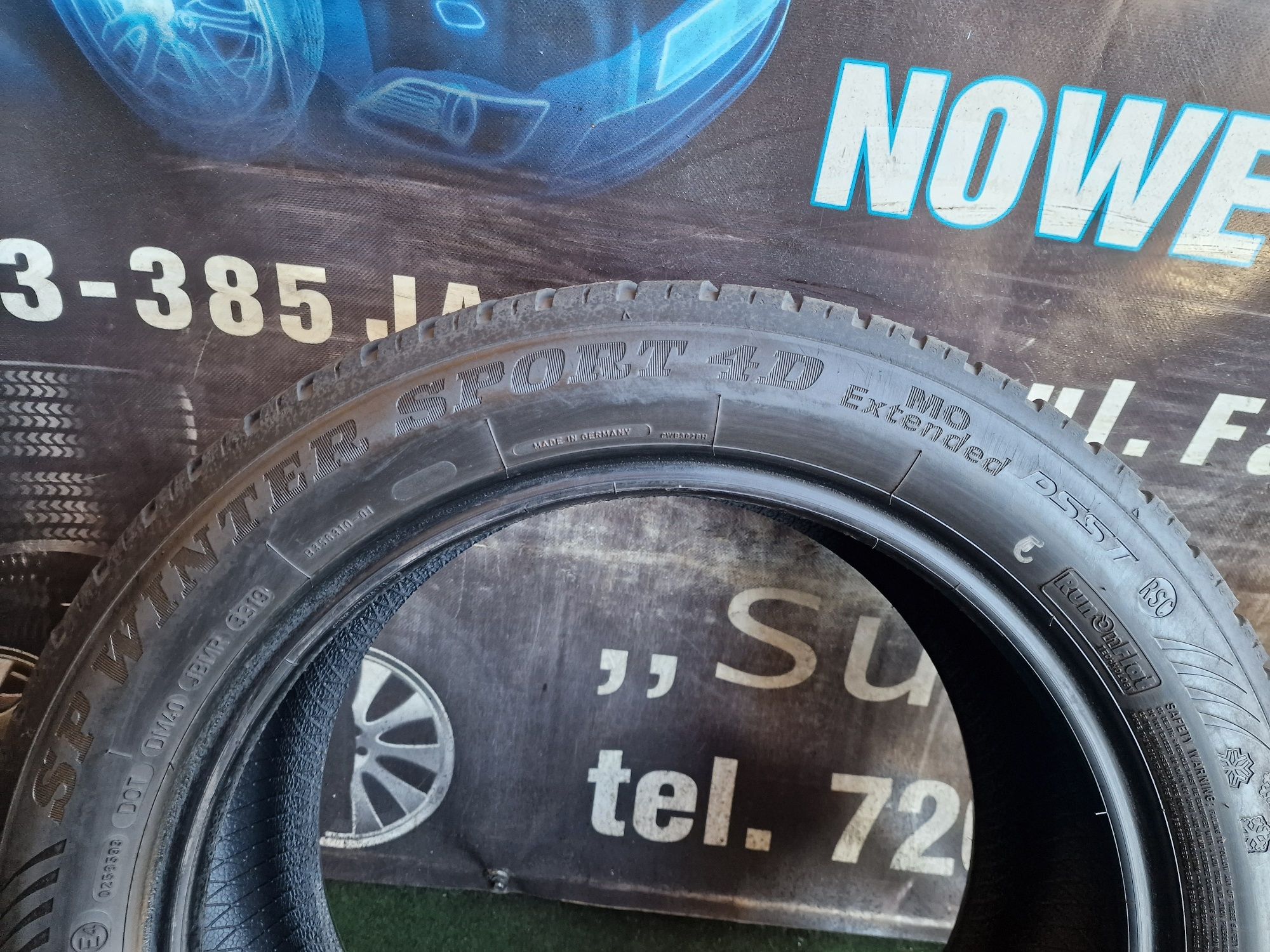 Opony zimowe 225/50/17 Dunlop Ranflat Komplet 6.7mm