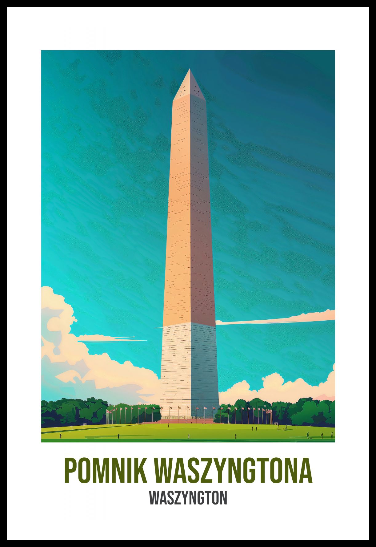 Plakat 53x81cm Pomnik Waszyngtona