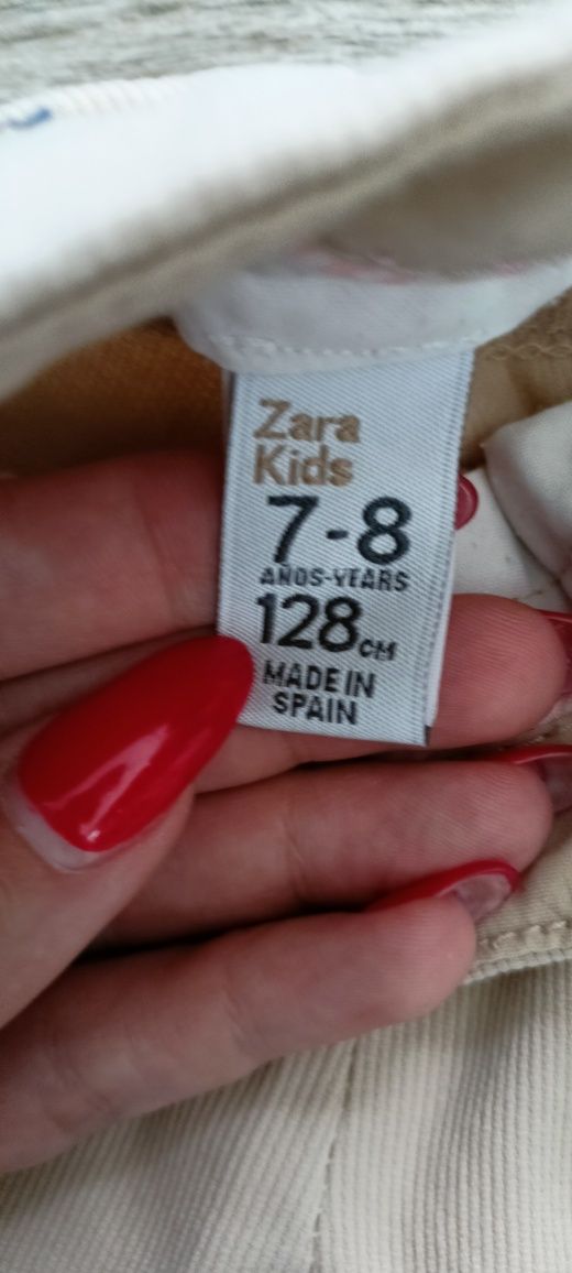 Zara r128 spodnie dla dziewczynki
