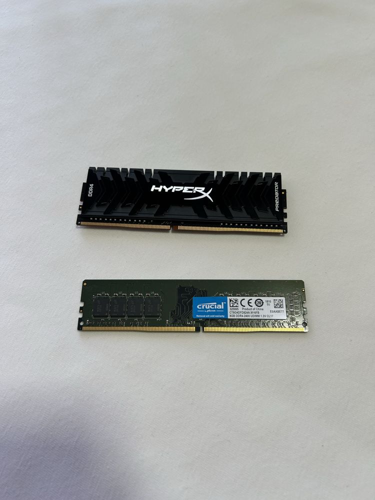 16GB RAM HyperX & Crucial